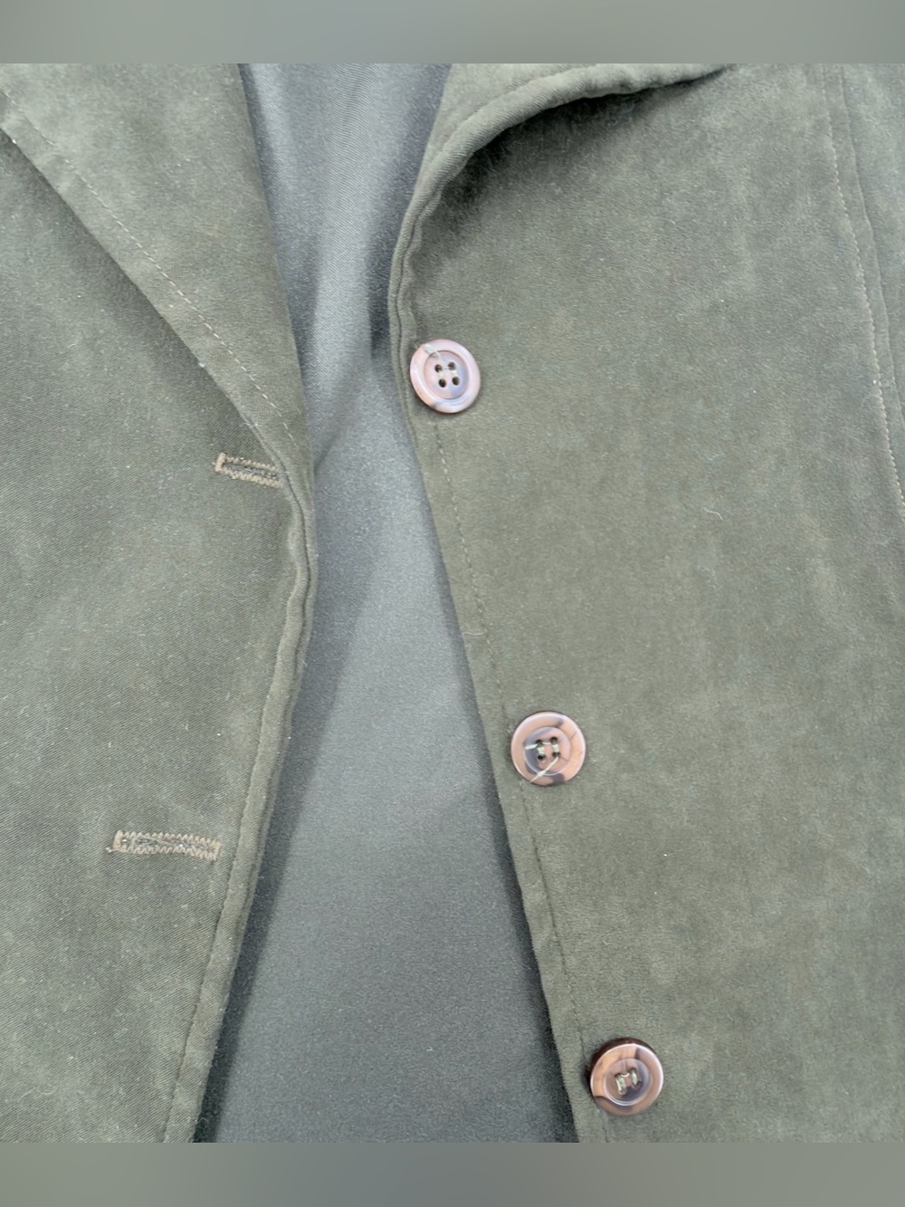 Tracy Evans Olive Green Suede Blazer Jacket - Picture 8 of 9